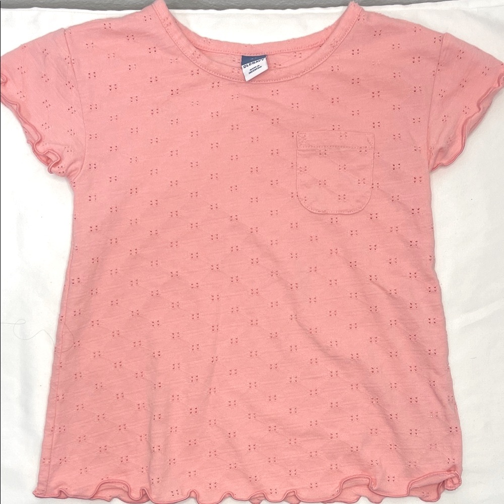Old Navy Coral Kids' Short Sleeve Tee Size 4T EUC